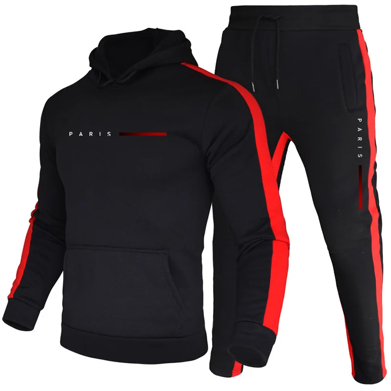 Men'S Fashion Hoodies - Set Hoodie Pria Gaya Paris, Santai