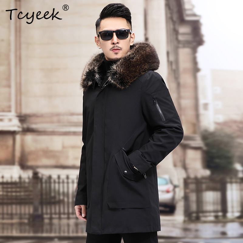 Men'S Fashion Zipper Jacket - Tcyeek Jaket Musim Dingin Kerah Bulu