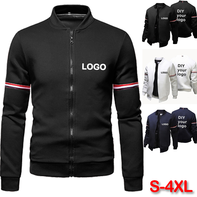 Men'S Fashion Zipper Jacket - DIY kustomisasi logo Anda untuk jaket