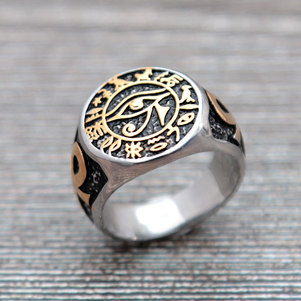 Men Fashion Egypt - Antik Mesir Mata Horus Cincin Misterius