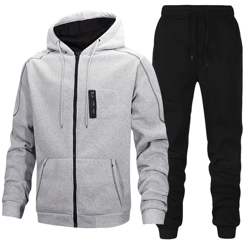 Men'S Fashion Zipper Jacket - Setelan Olahraga Pria, Hoodie Kasual, Jaket
