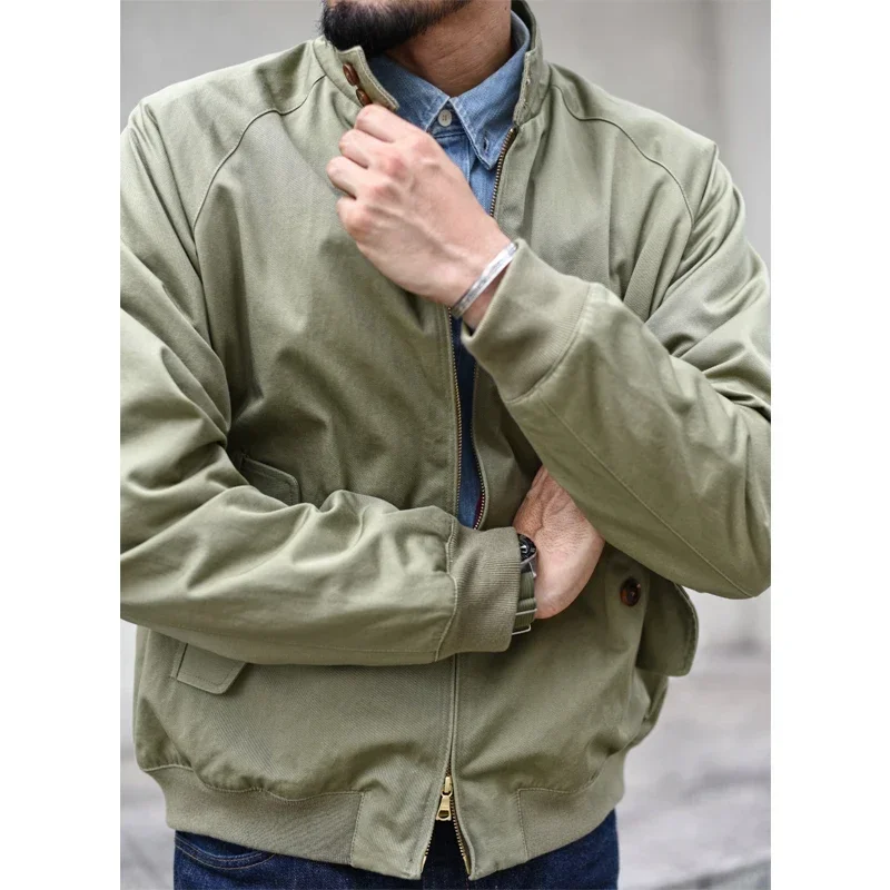 Harrington Jacket - Sauce Zhan jaket Golf Vintage pria,