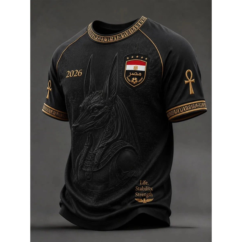 Men Fashion Egypt - Kaos Raglan Tim Nasional Mesir Musim