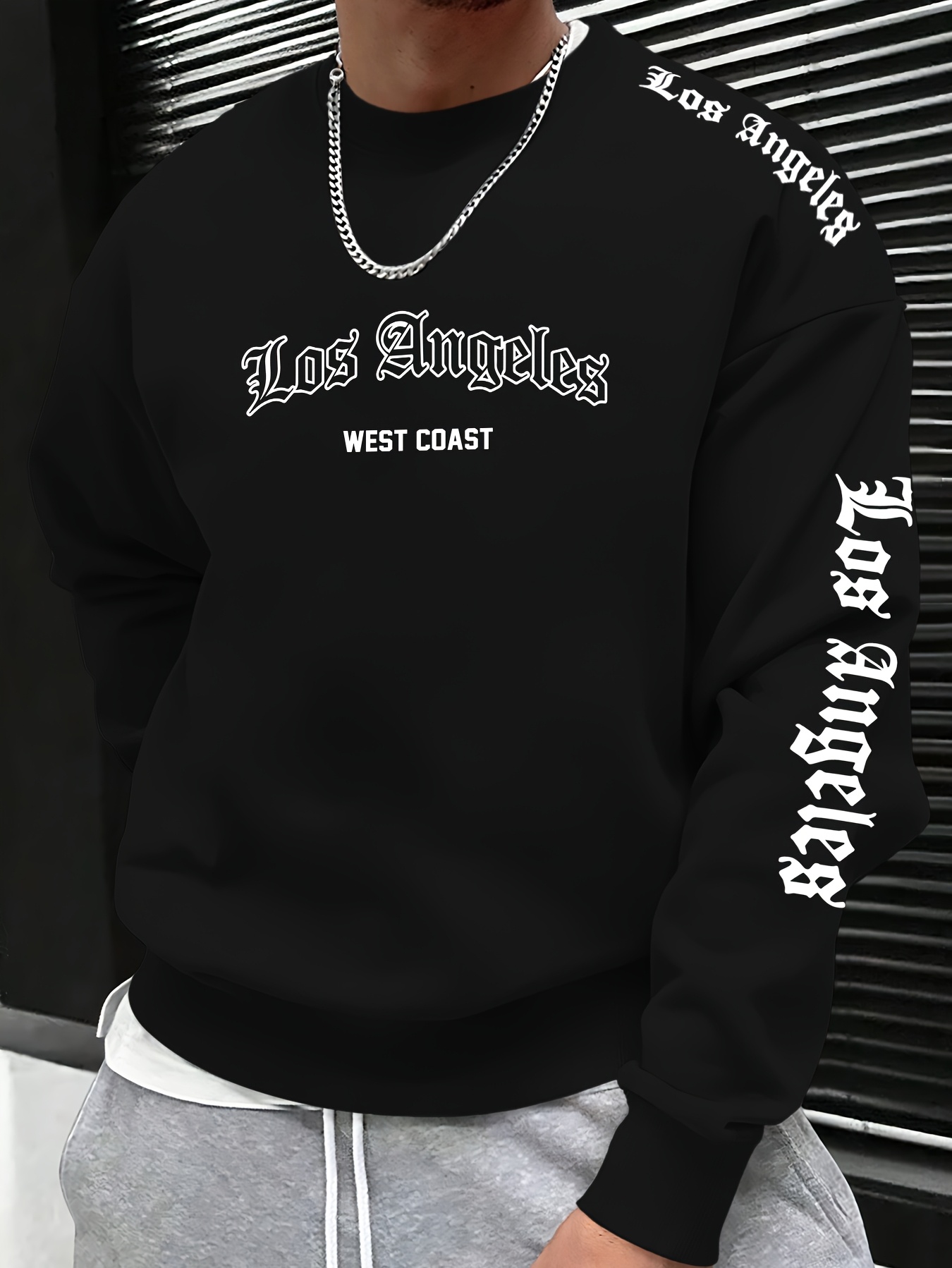 Men'S Fashion - Sweatshirt Pria Leher Bulat dengan Cetakan
