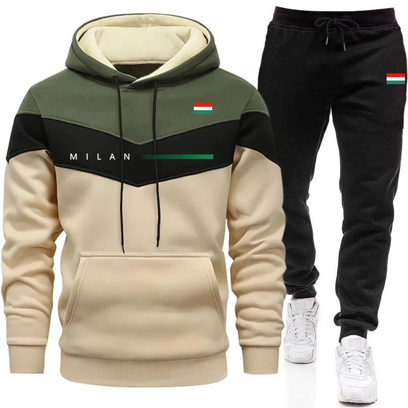 Men'S Fashion Hoodies - Setelan Hoodie Pria Italia untuk Olahraga