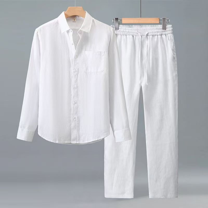 Mens Fashion Casual 2026 - (Kemeja + Celana Panjang) Kemeja Klasik
