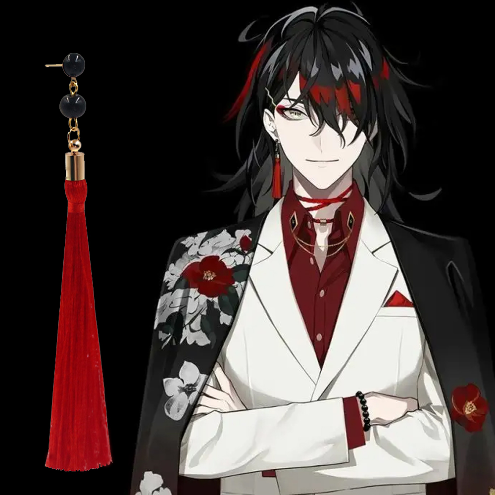 Men Fashion Youtubers - Anting-Anting Rumbai Merah Anime Virtual YouTuber