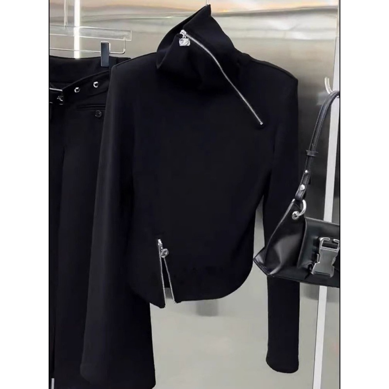 Men'S Fashion Zip Sweater - Sweater wanita model Korea dengan kerah