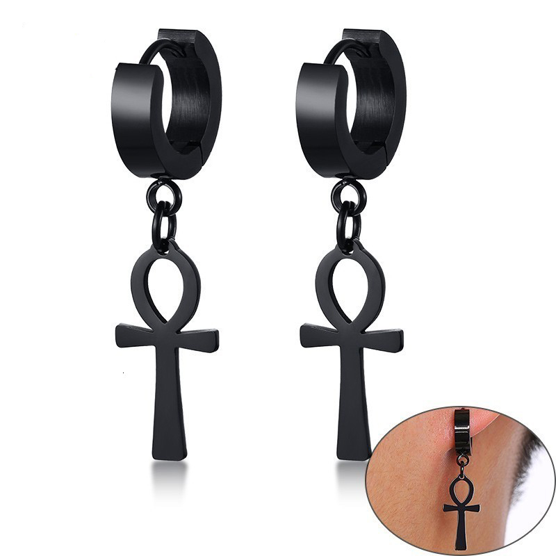 Men Fashion Egypt - WKOUD Anting Cleopatra Mesir Cross Ankh
