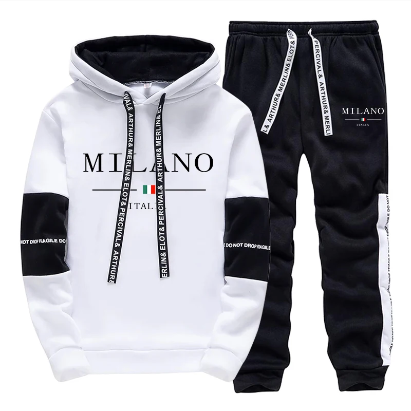 Mens Fashion Casual 2026 - Set Pria/Hoodie/Celana Italia Hoodie Trendi Pakaian