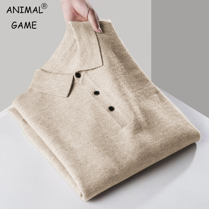 Men'S Fashion Zip Sweater - Sweater Pria Kerah Kancing Lengan Panjang