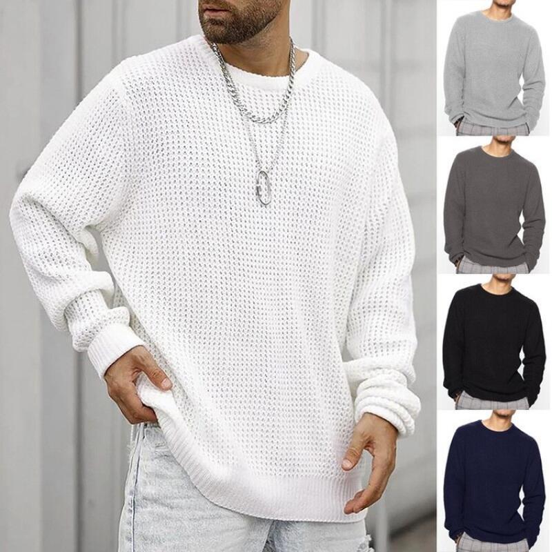 Men'S Fashion Zip Sweater - Sweter Rajutan Pria 2026 Musim Semi