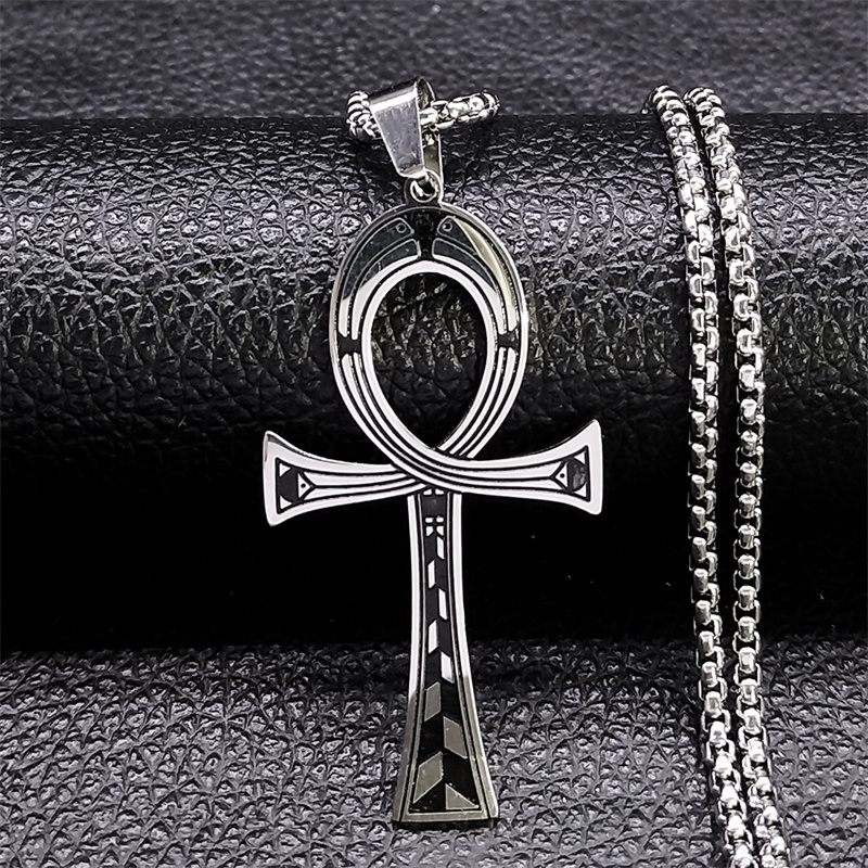 Men Fashion Egypt - Kalung Liontin Kunci Kehidupan Salib Ankh