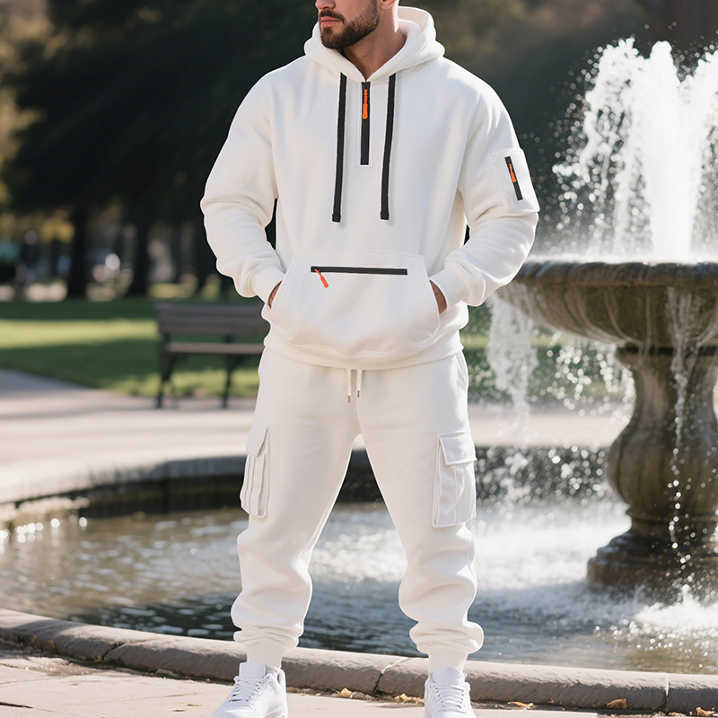 Men'S Fashion Zip Sweater - Setelan olahraga pria gaya musim gugur