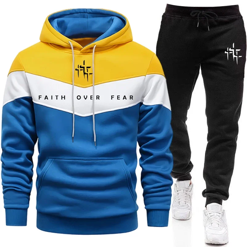 Faith Over Fear Setelan Olahra - Men'S Fashion Hoodies ulasan dan harga