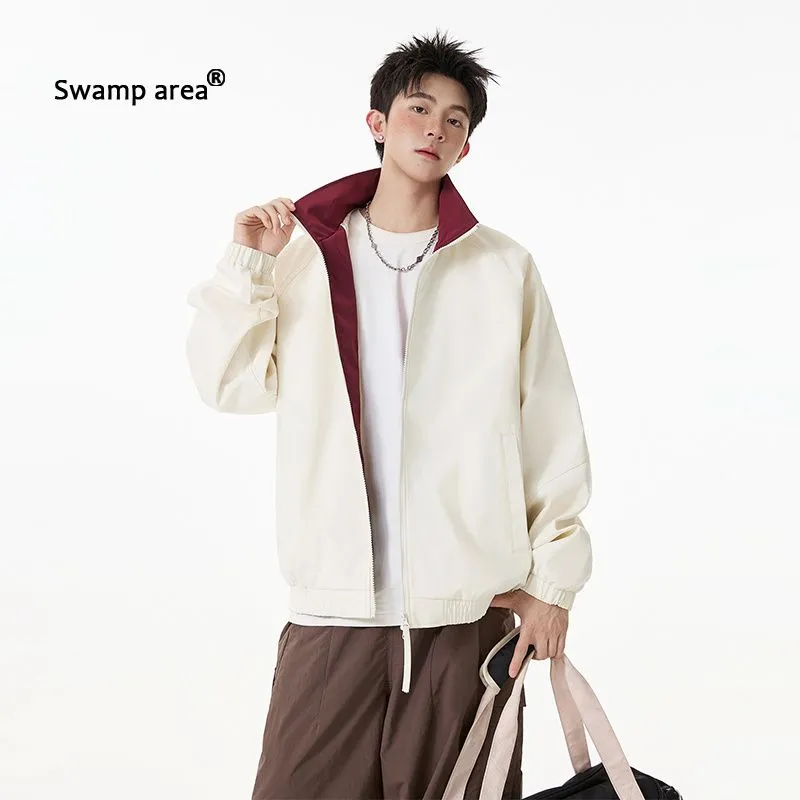Jaket Bomber Pria Kerah Tegak  - Harrington Jacket ulasan dan harga
