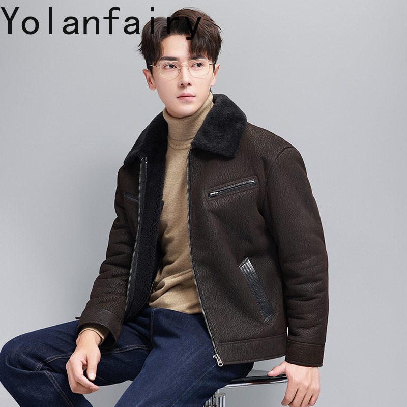 YOLANFAIRY Mantel Bulu Alami M - Men'S Fashion Zipper Jacket ulasan dan harga
