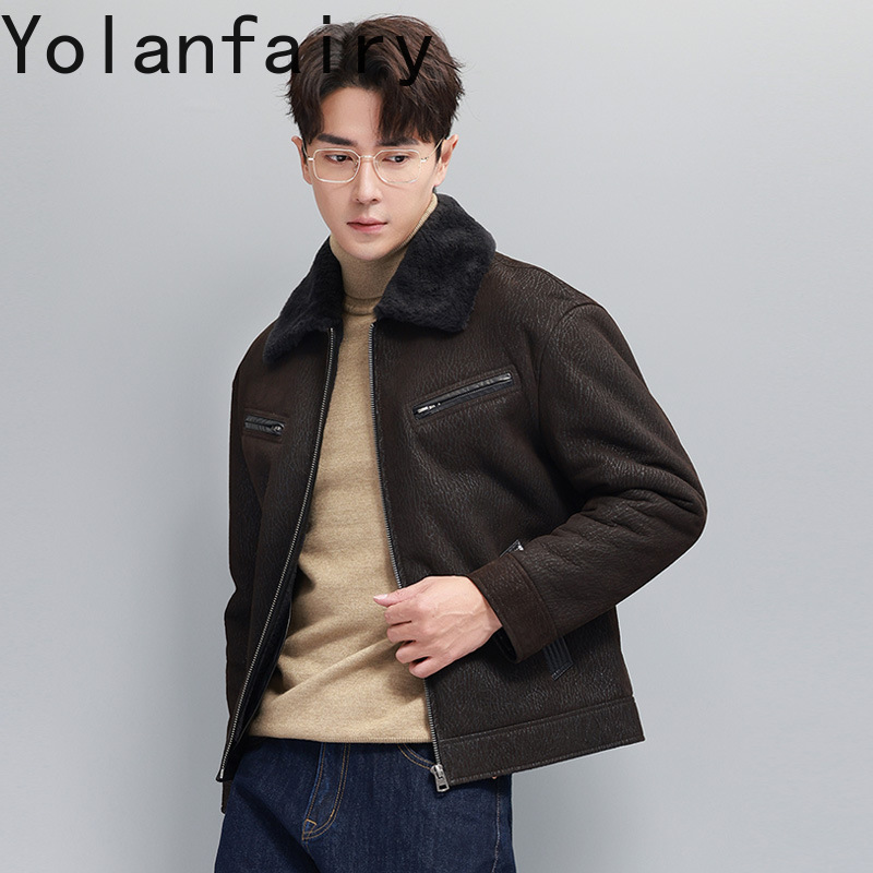 YOLANFAIRY Mantel Bulu Alami M - Men'S Fashion Zipper Jacket ulasan dan harga