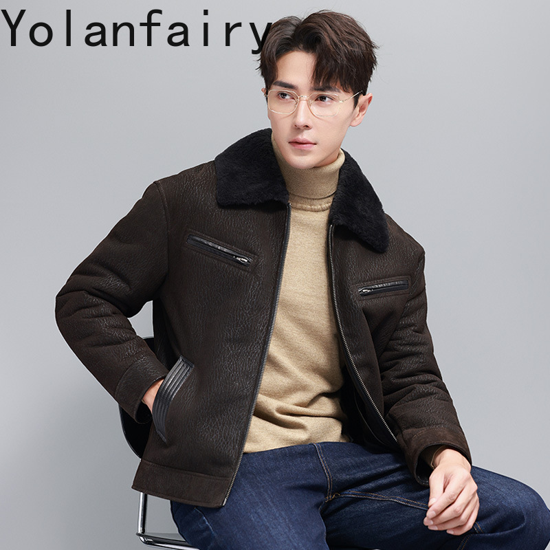YOLANFAIRY Mantel Bulu Alami M - Men'S Fashion Zipper Jacket ulasan dan harga