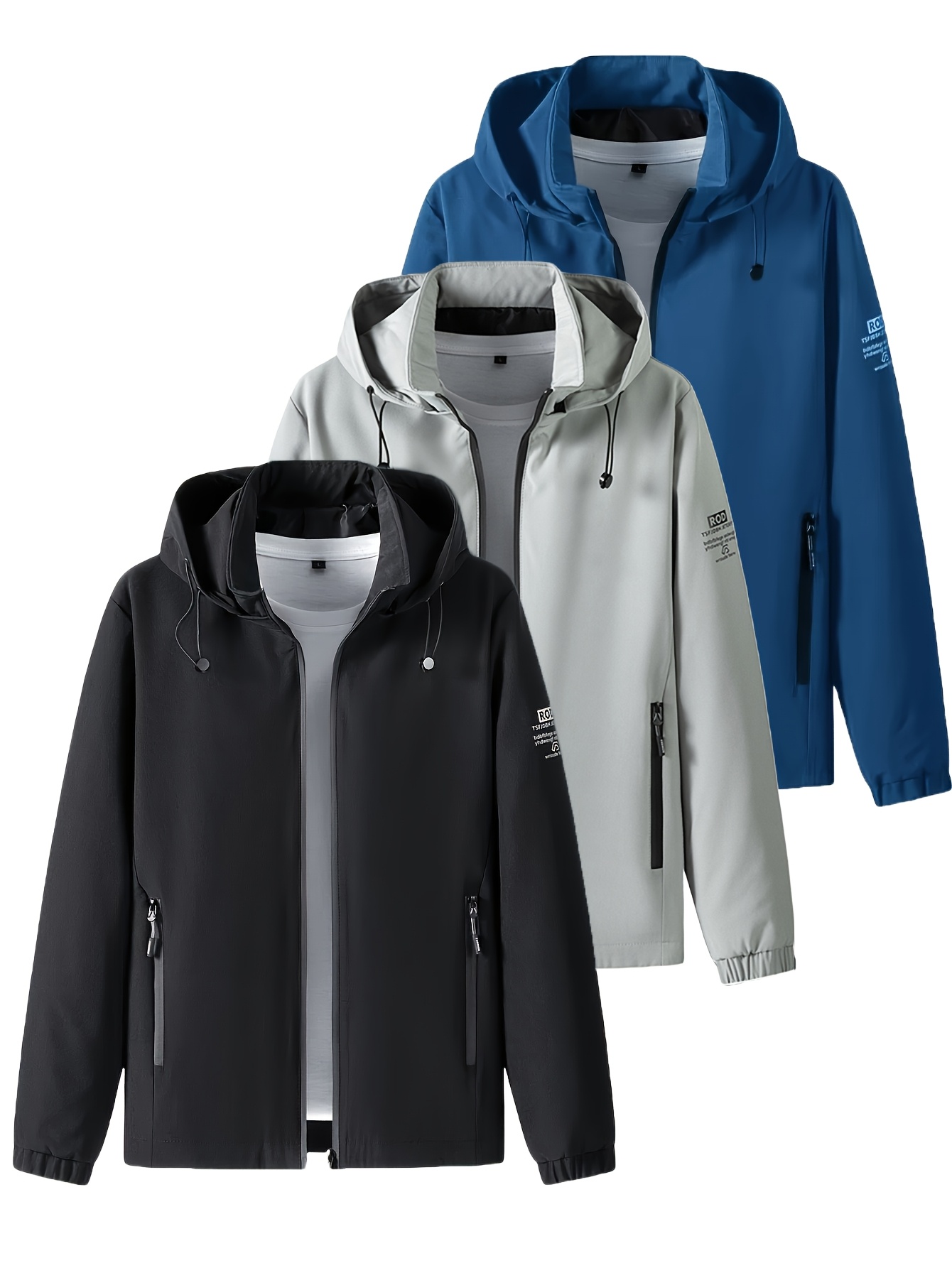 Jaket berkerudung tahan angin  - Men'S Fashion Zipper Jacket ulasan dan harga