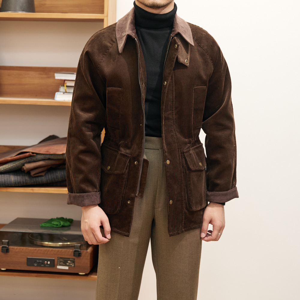 Vintage Corduroy pria Jaket Fa - Harrington Jacket ulasan dan harga