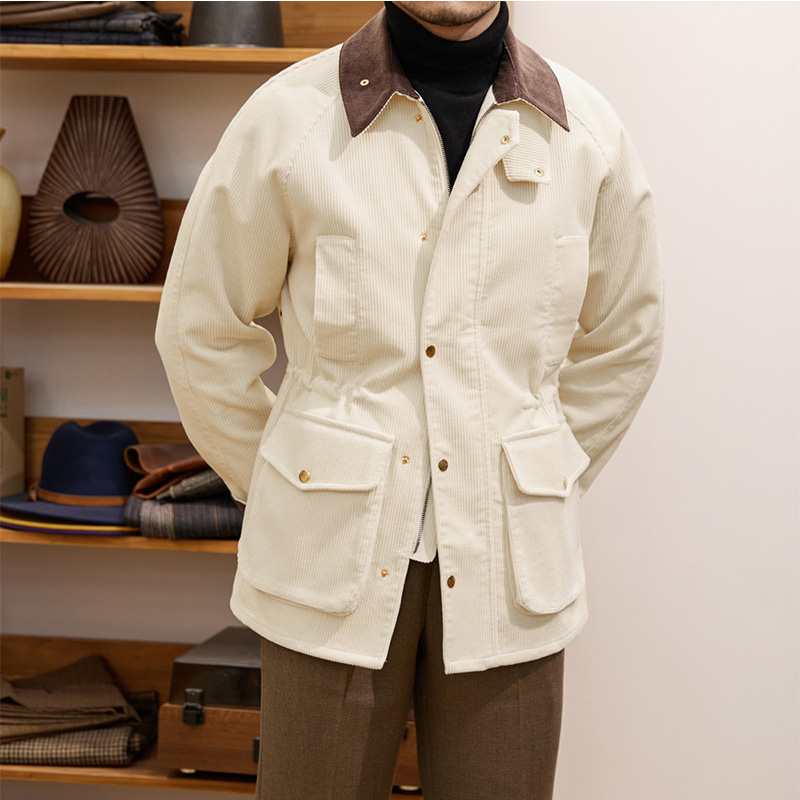 Vintage Corduroy pria Jaket Fa - Harrington Jacket ulasan dan harga