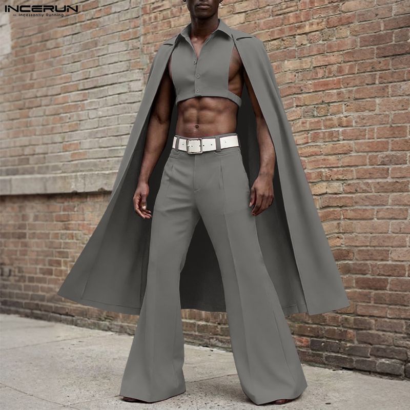 INCERUN Set Pria Warna Solid K - Men'S Fashion Pants ulasan dan harga