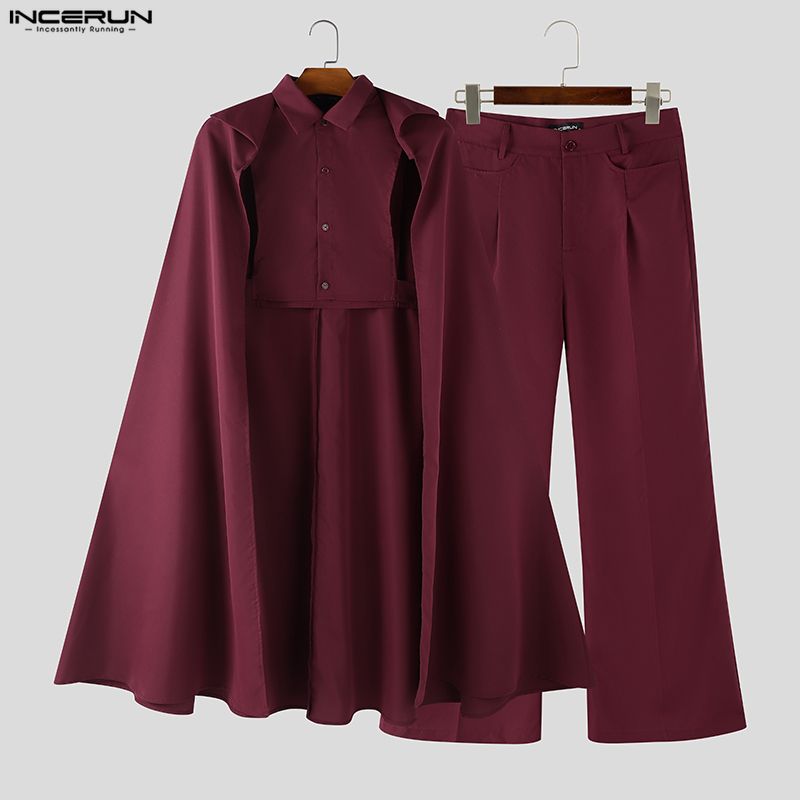 INCERUN Set Pria Warna Solid K - Men'S Fashion Pants ulasan dan harga
