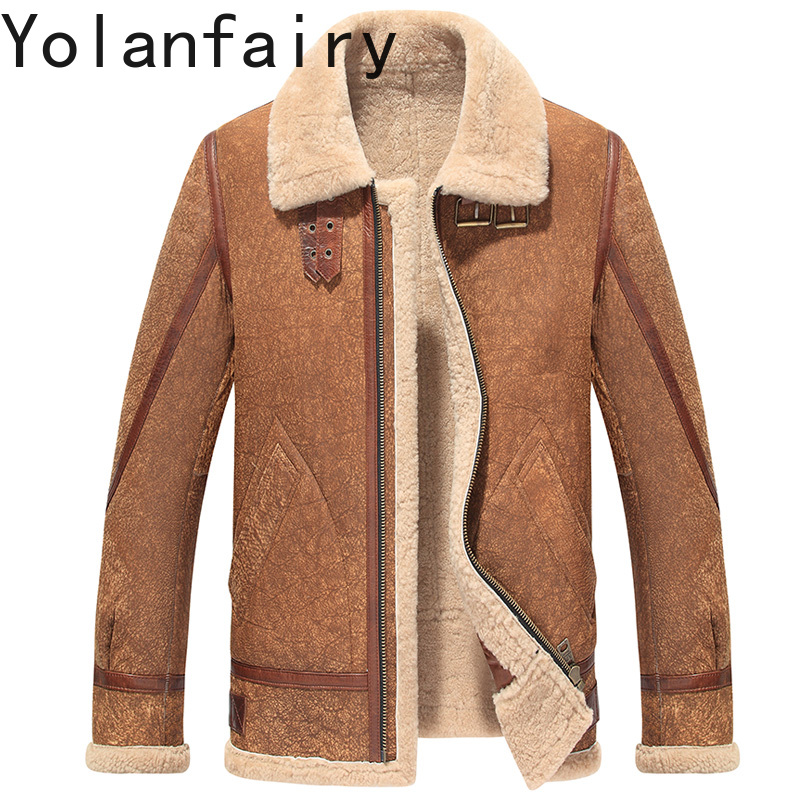 YOLANFAIRY Jaket Kulit Asli un - Men'S Fashion Zipper Jacket ulasan dan harga
