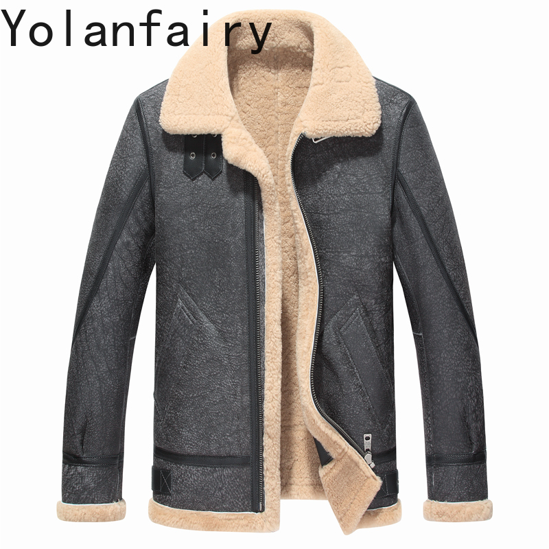 YOLANFAIRY Jaket Kulit Asli un - Men'S Fashion Zipper Jacket ulasan dan harga