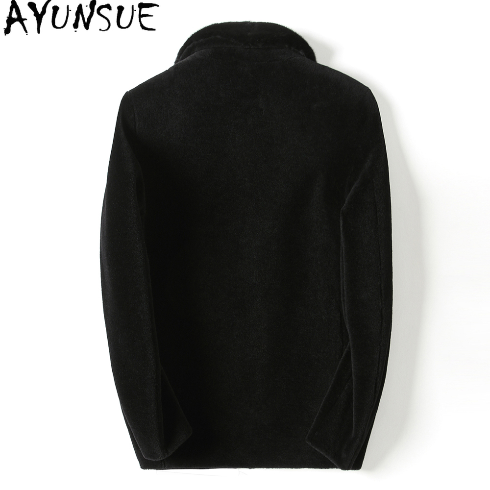 AYUNSUE Mantel Wol Kasual 100% - Men'S Fashion Zipper Jacket ulasan dan harga