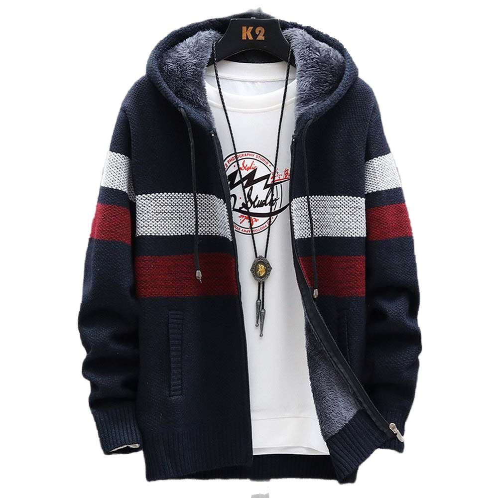 Sweater bertudung pria, mantel - Men'S Fashion Zip Sweater ulasan dan harga