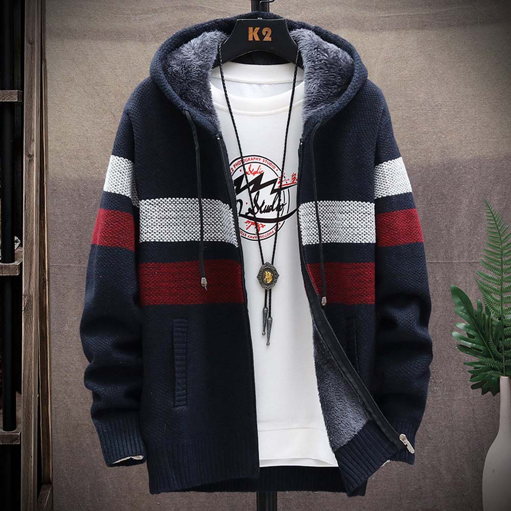 Sweater bertudung pria, mantel - Men'S Fashion Zip Sweater ulasan dan harga