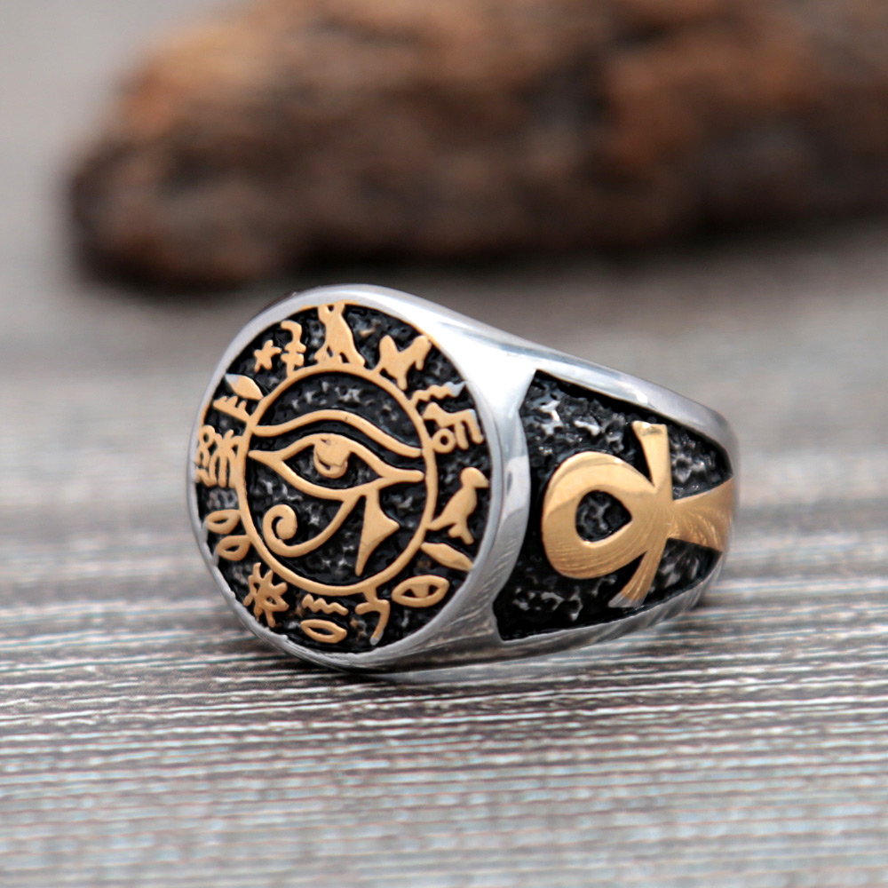 Antik Mesir Mata Horus Cincin  - Men Fashion Egypt ulasan dan harga