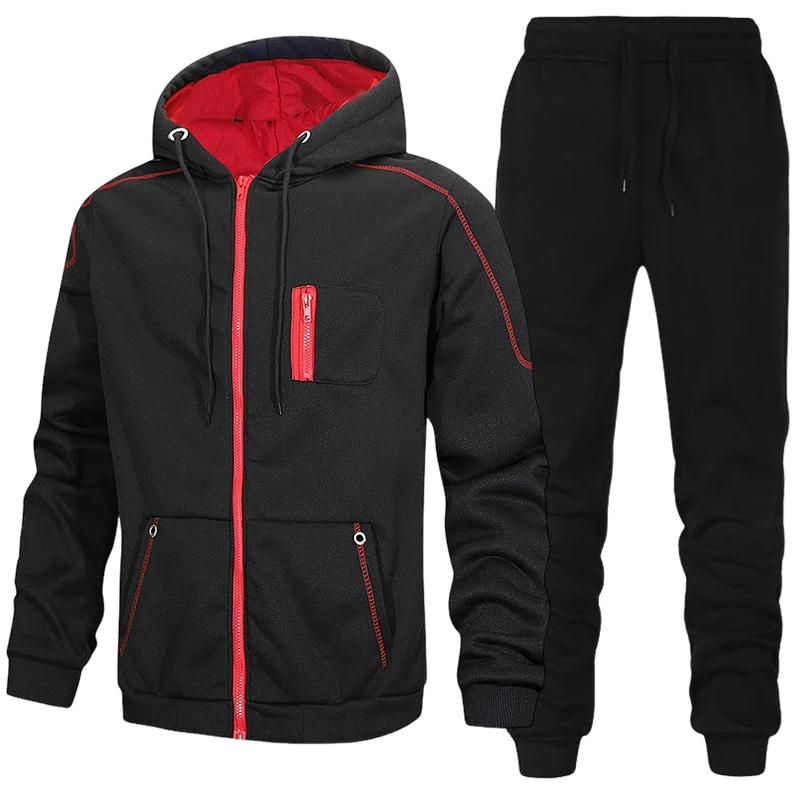Setelan Olahraga Pria, Hoodie  - Men'S Fashion Zipper Jacket ulasan dan harga