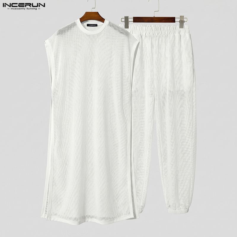 INCERUN Set Pria Bahan Mesh Tr - Men'S Fashion ulasan dan harga