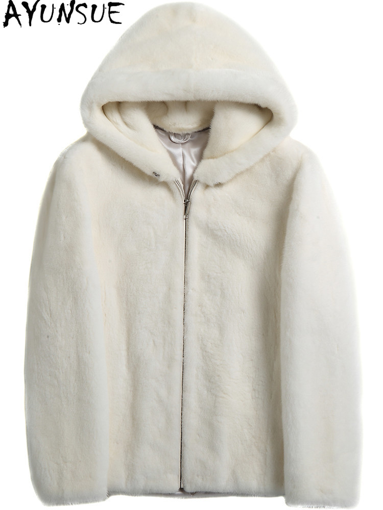 AYUSNUE Mantel Bulu Mink Alami - Men'S Fashion Zipper Jacket ulasan dan harga