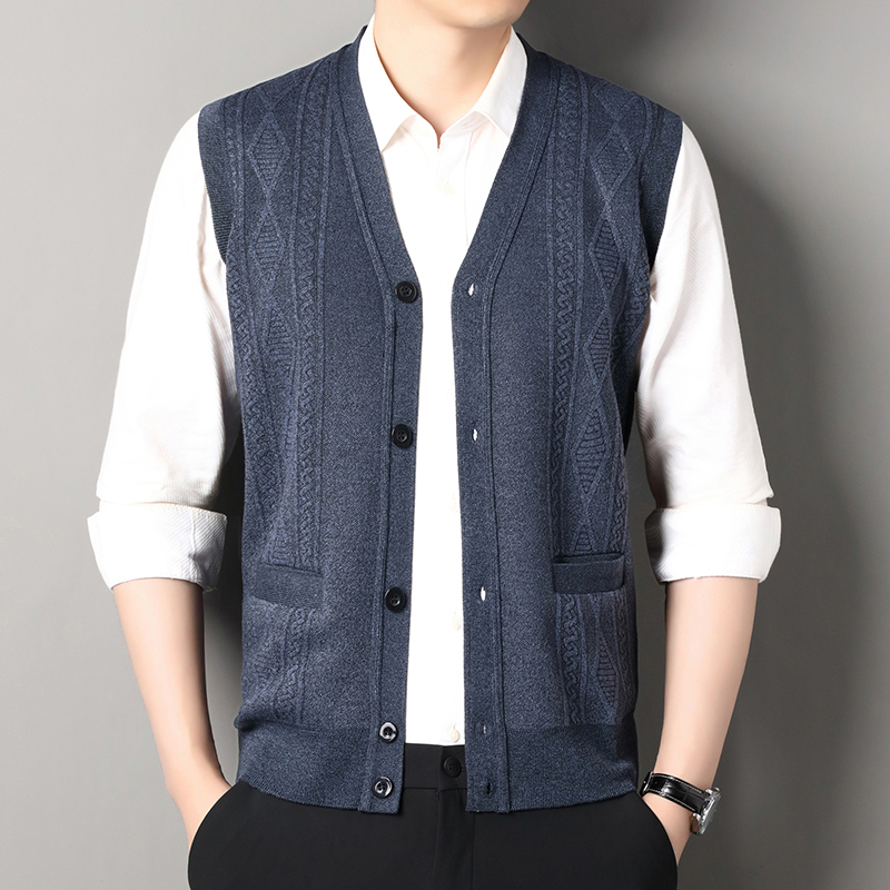 Rompi sweter rajut leher V pri - Men'S Fashion Zip Sweater ulasan dan harga