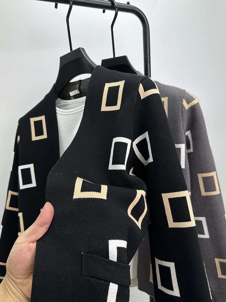 Kardigan Rajutan Desainer Pria - Men'S Fashion Zip Sweater ulasan dan harga