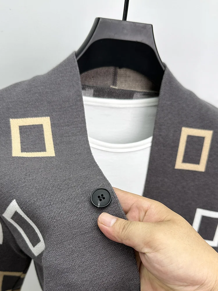 Kardigan Rajutan Desainer Pria - Men'S Fashion Zip Sweater ulasan dan harga