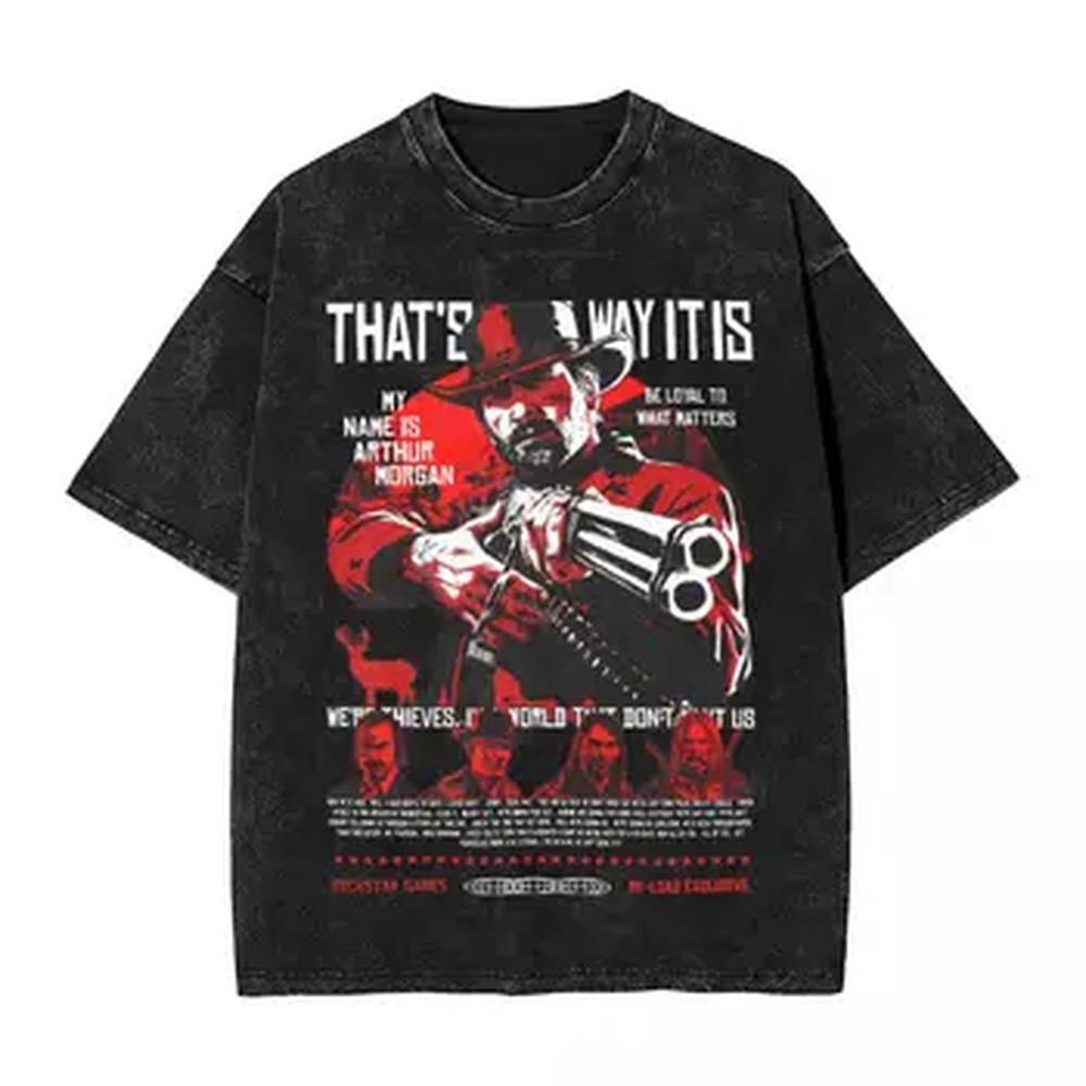 Kaos Grafis Red Dead Redemptio - Graphic Tee Oversized ulasan dan harga