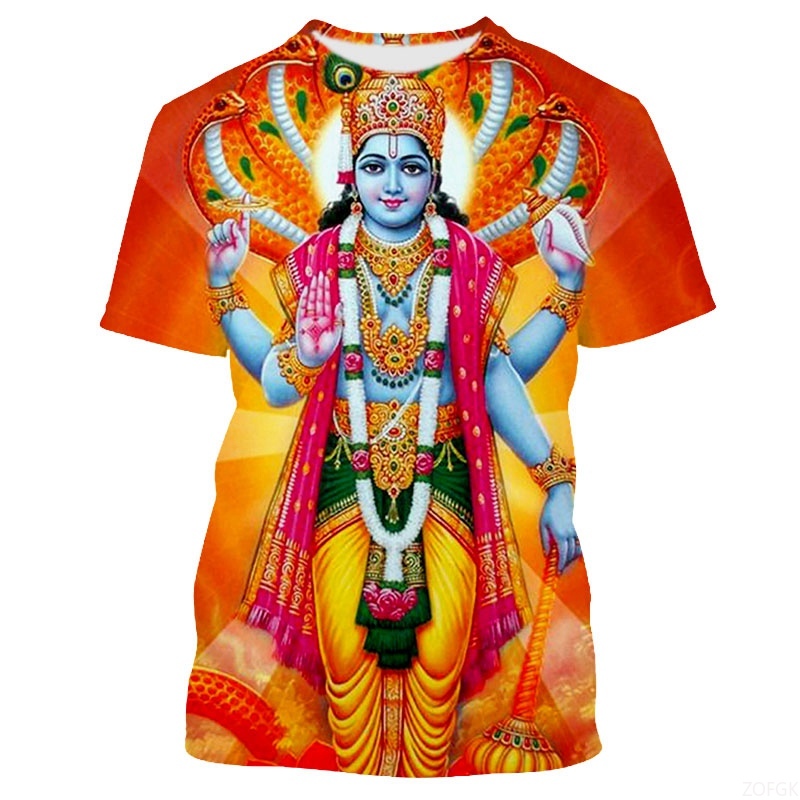 Kaus Grafis Dewa India Fashion - Graphic Tee Oversized ulasan dan harga