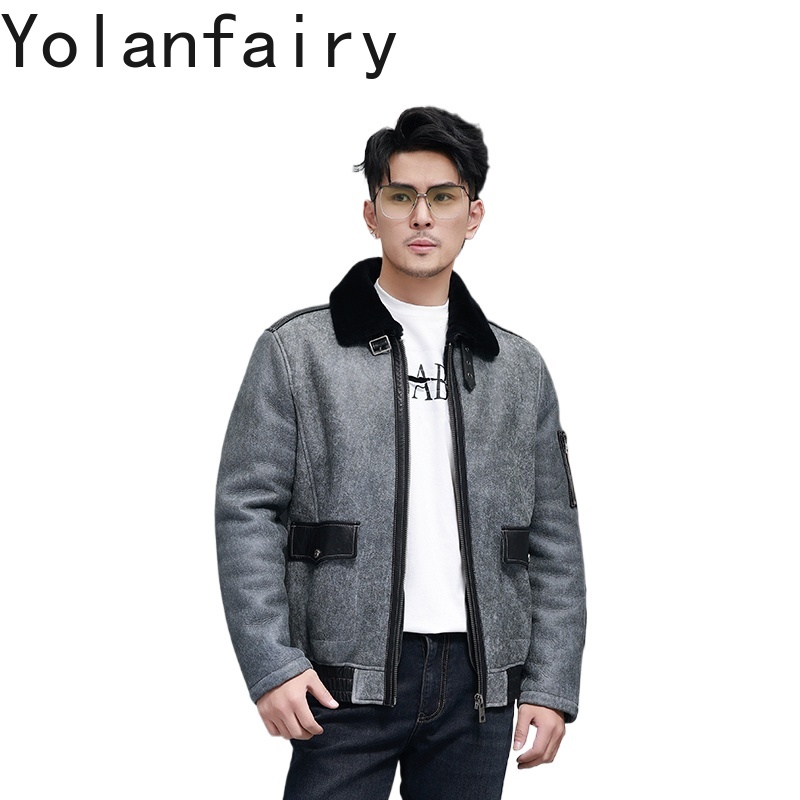 YOLANFAIRY Mantel Bulu Alami P - Men'S Fashion Zipper Jacket ulasan dan harga