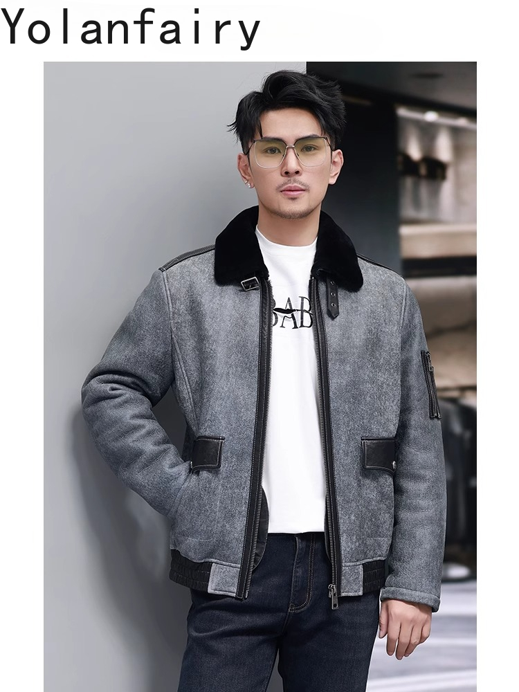 YOLANFAIRY Mantel Bulu Alami P - Men'S Fashion Zipper Jacket ulasan dan harga