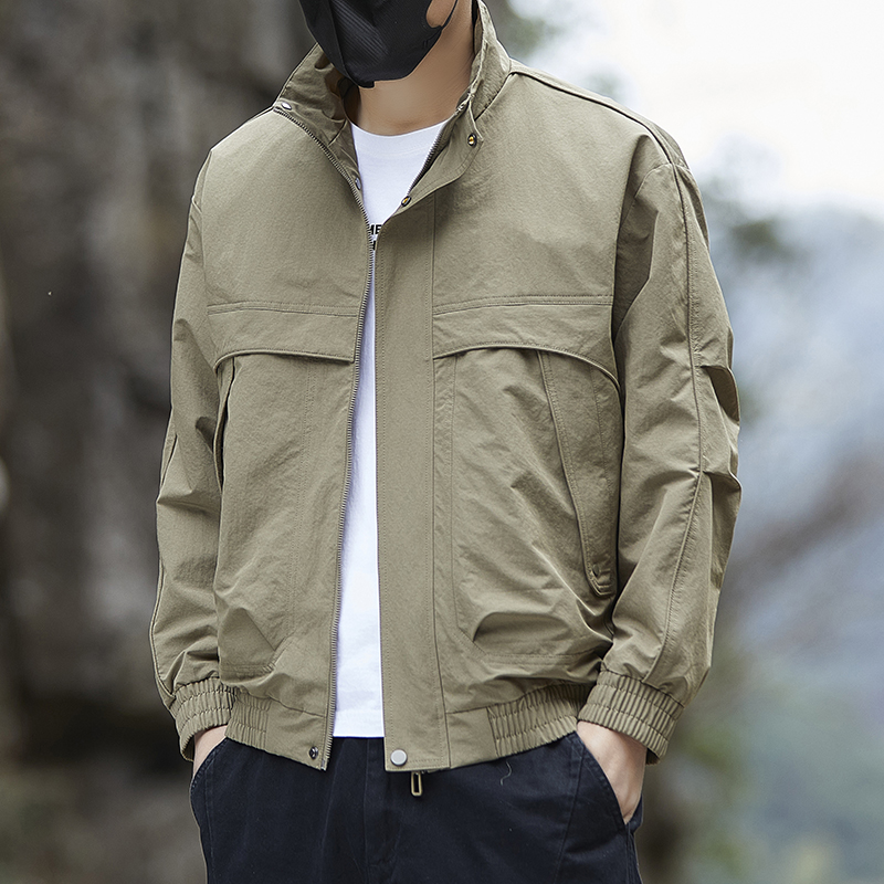 Jaket Kerah Tipis Kasual Bisni - Harrington Jacket ulasan dan harga