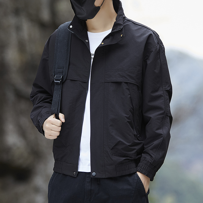 Jaket Kerah Tipis Kasual Bisni - Harrington Jacket ulasan dan harga