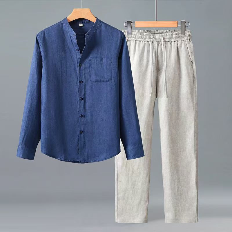 (Kemeja + Celana Panjang) Keme - Mens Fashion Casual 2026 ulasan dan harga