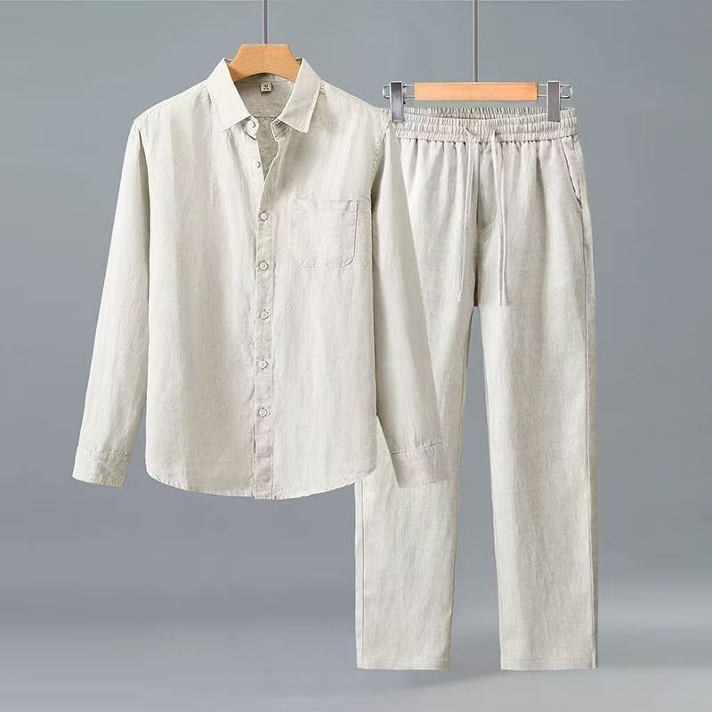 (Kemeja + Celana Panjang) Keme - Mens Fashion Casual 2026 ulasan dan harga