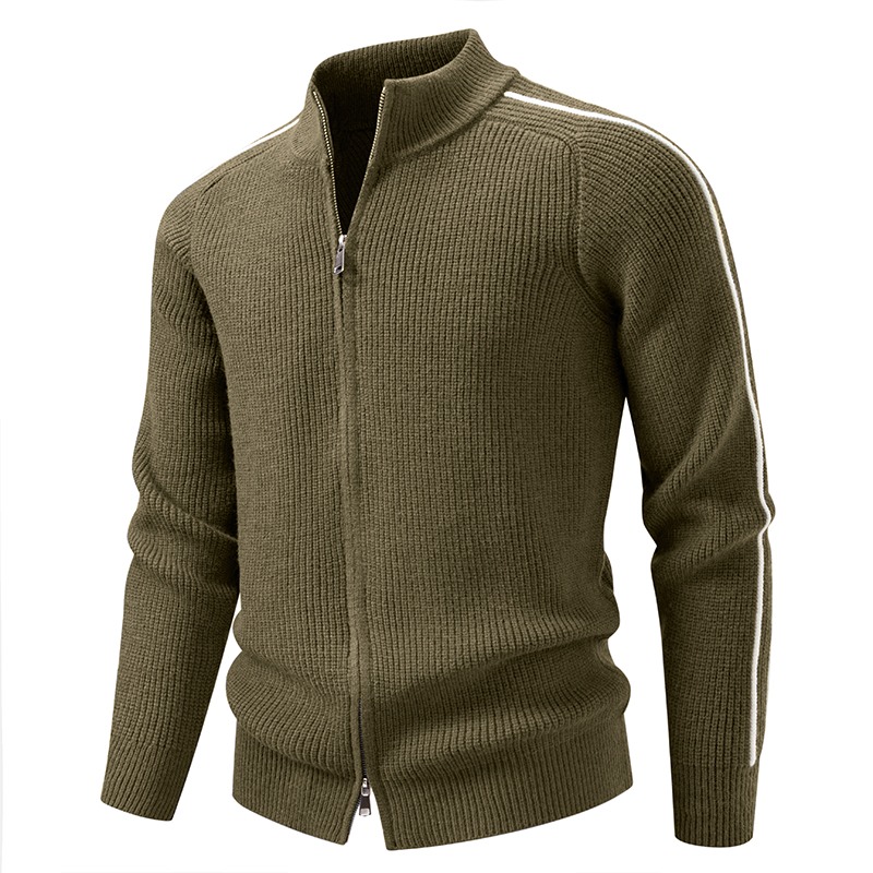 Kardigan Rajut Waffle Khaki Pr - Men'S Fashion Zip Sweater ulasan dan harga