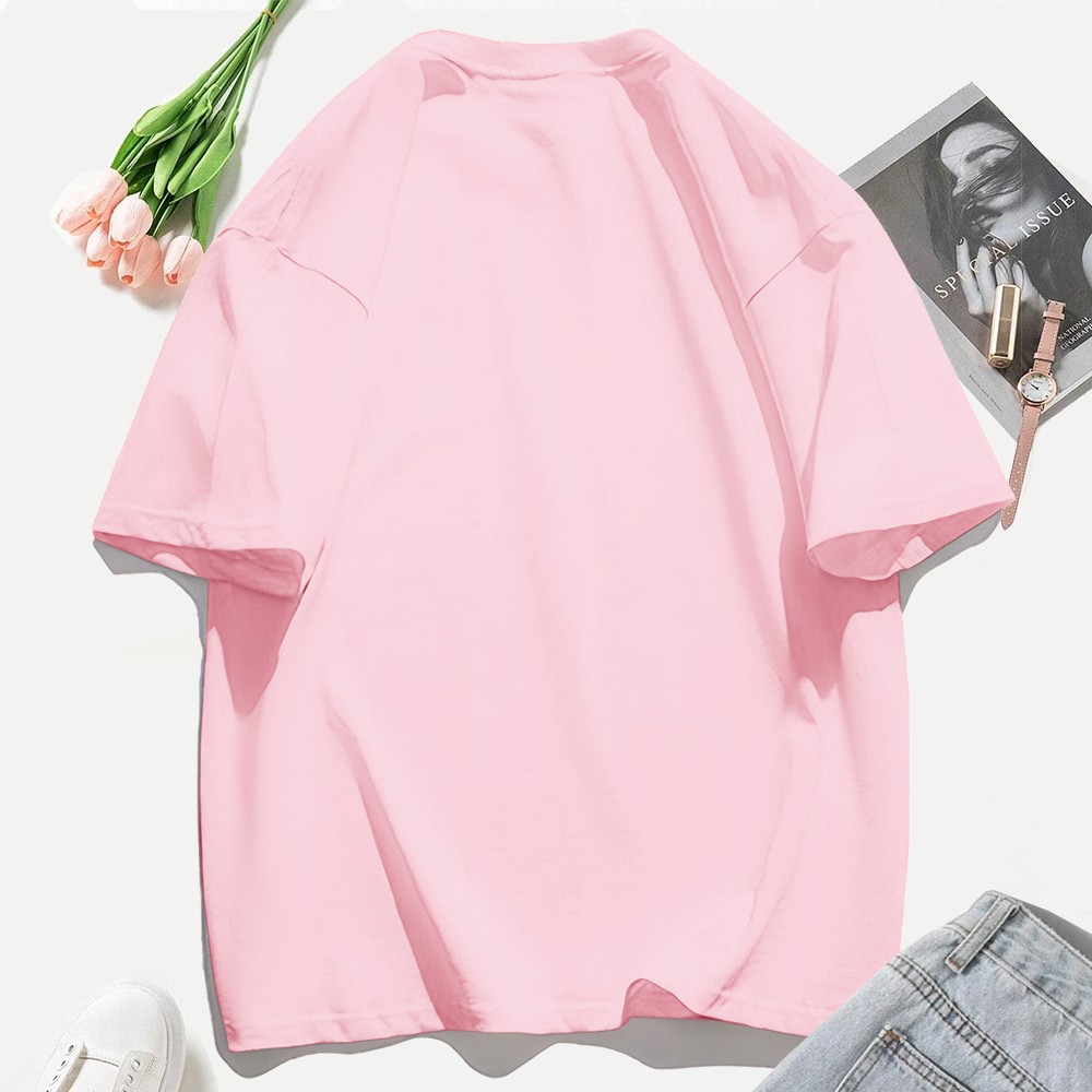 Kaos Katun Kustom Wanita Musim - Graphic Tee Oversized ulasan dan harga